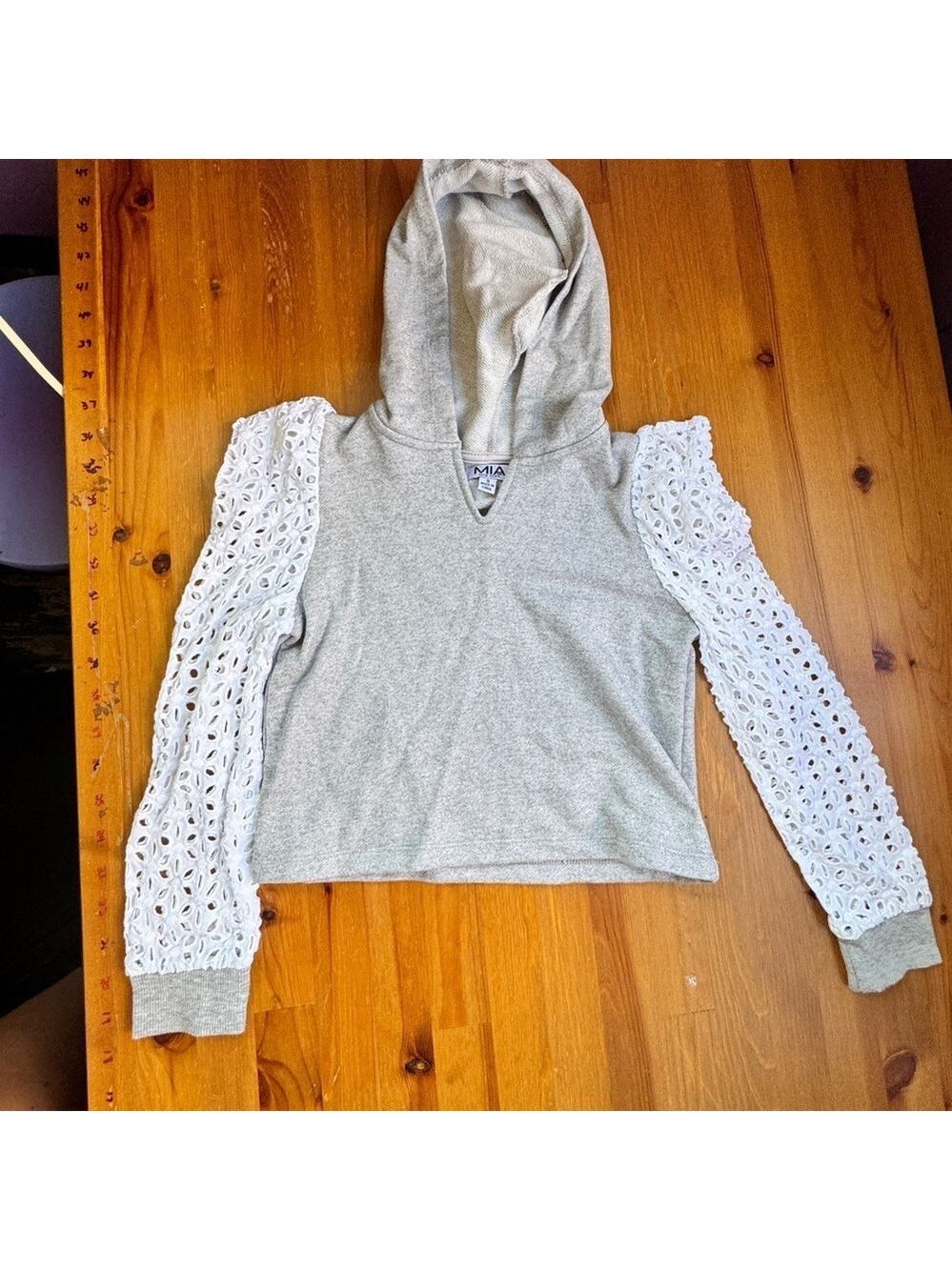 MIA cropped lacy hoodie size 7/8